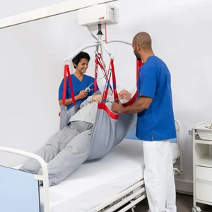 Etac | Molift Air 500 Innovative Ceiling Hoist for Plus-Size Users Up to 500 kg Revolutionize Care with Maximum Comfort and Efficiency Unmatched Comfort and Ease helping patient