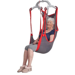 Etac | Molift RgoSling Comfort Highback Mesh Polyester Full Body Support Sling for Users with Muscular or Skeletal Pain Breathable and Quick-Drying Material front view