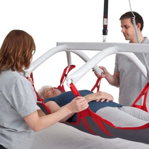 Etac | Hoist Safely and Comfortably with Molift RgoSling Fabric Stretcher Ideal for Comatose or Sedated Patients in Need of a Stable Recumbent Position helping patient
