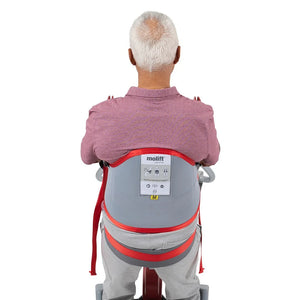 Etac | Elevate Mobility and Comfort with Molift RgoSling StandUp The Ideal Padded Sling for Active Hoisting and Versatile Seating back view with