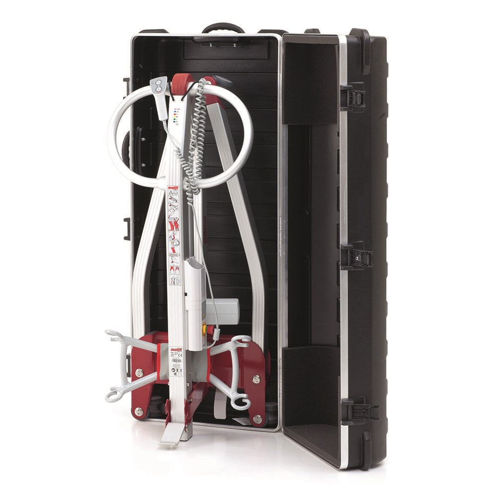 molift smart 150 patient hoist travel suitcase hard case. 