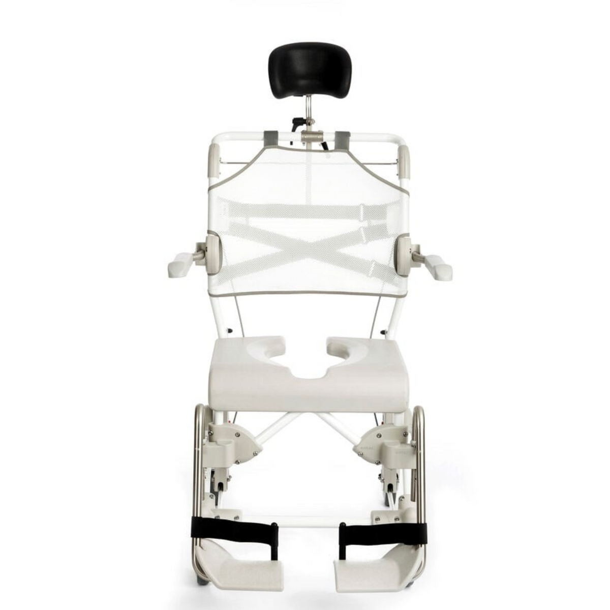 Etac | Swift Mobil Tilt-2 Comfortable and Safe Shower Commode Chair for Carer and User Unique Tilt Function front view