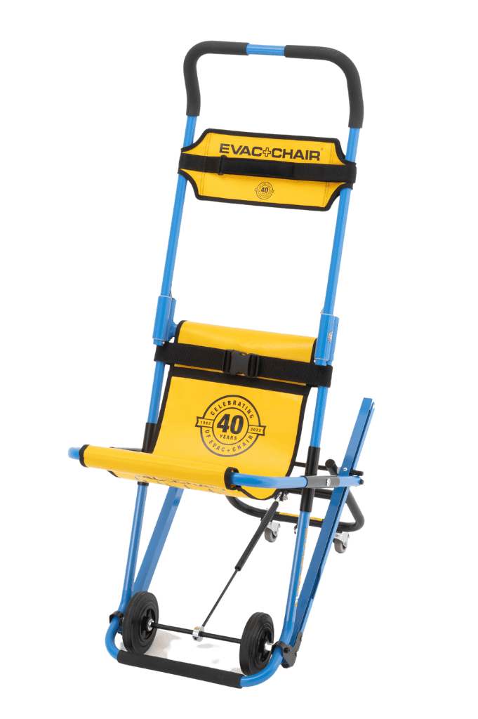 Evac+Chair 300H Mk5 Lightweight Mobile Evacuation Chair full view unfolded