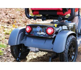 VanOs Excel Galaxy II Deluxe, 4 Wheel Mobility Scooter black colour rear lights on