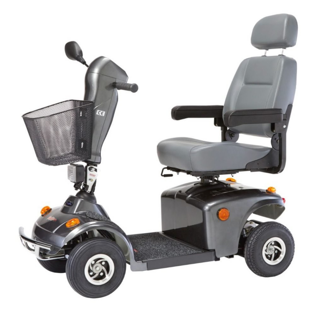 Freerider | Discover the Mayfair 4 Deluxe Mobility Scooter A Leading Choice for Patients Independent Mobility side view