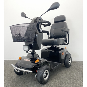 Freerider | Explore Freedom with Our Road-Legal 4-wheel Scooter Up to 20 Miles Battery Range and a Choice of Air-Filled or Solid Tyres black front side view left