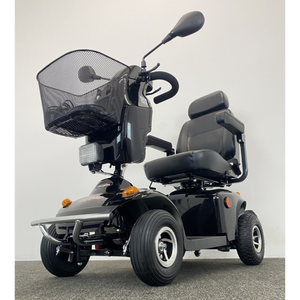 Freerider | Explore Freedom with Our Road-Legal 4-wheel Scooter Up to 20 Miles Battery Range and a Choice of Air-Filled or Solid Tyres black front view