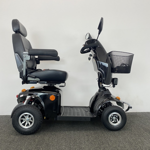 Freerider | Explore Freedom with Our Road-Legal 4-wheel Scooter Up to 20 Miles Battery Range and a Choice of Air-Filled or Solid Tyres black  side view