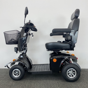 Freerider | Explore Freedom with Our Road-Legal 4-wheel Scooter Up to 20 Miles Battery Range and a Choice of Air-Filled or Solid Tyres black side view