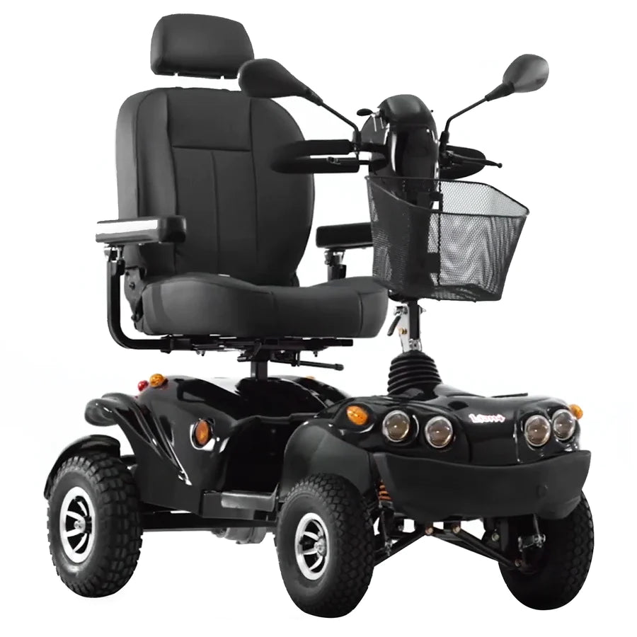 Black Freerider | Westminster Deluxe 1300W Mobility Scooter | Adjustable Captain Seat | Class 3 8mph Road Scooter