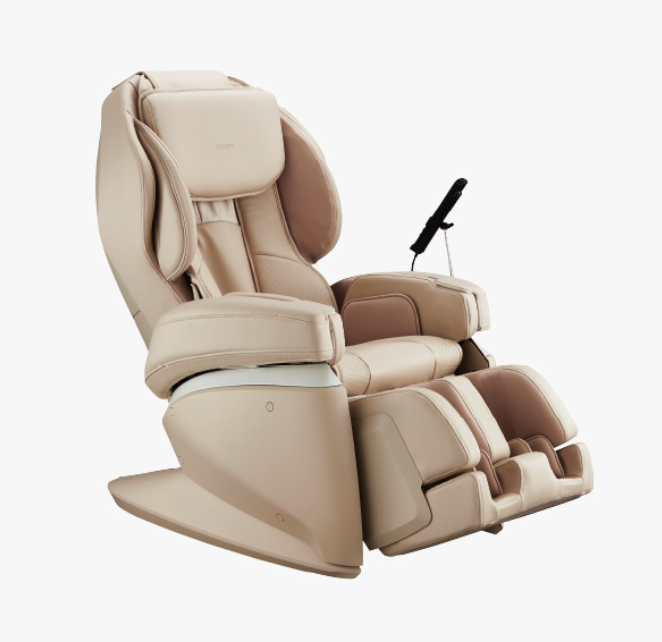 Beige Fujiiryoki JP-2000 Zero Gravity Massage Chair.