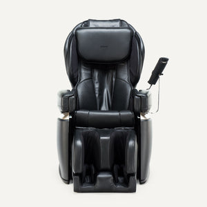 Front view of Black Fujiiryoki JP-2000 Zero Gravity Massage Chair. Advanced 5D AI+ Full Body Massage Experience. Heated Back Massage & Therapeutic.