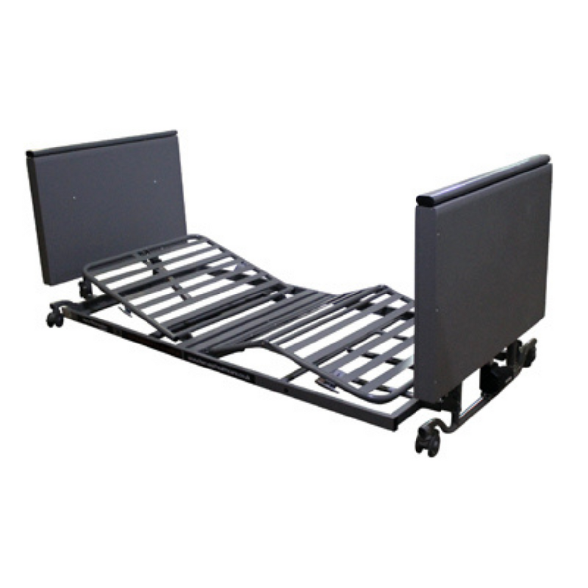 Harvest Healthcare Woburn Ultra-Low Bed Premium Safety and Comfort in Care Settings Bed Hospital Patients Fall Prevention Black