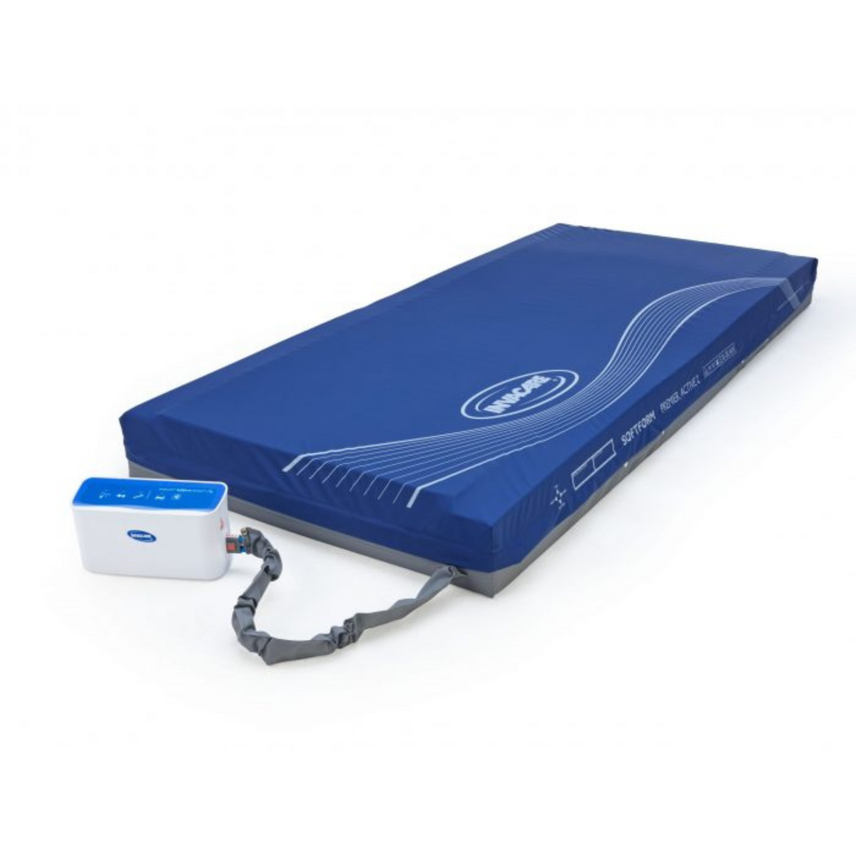 Invacare | Softform Premier Active Care Mattress &amp; Rx Pump Mattress Clinically Proven Static and Dynamic Solution for Very High-Risk Patients side view