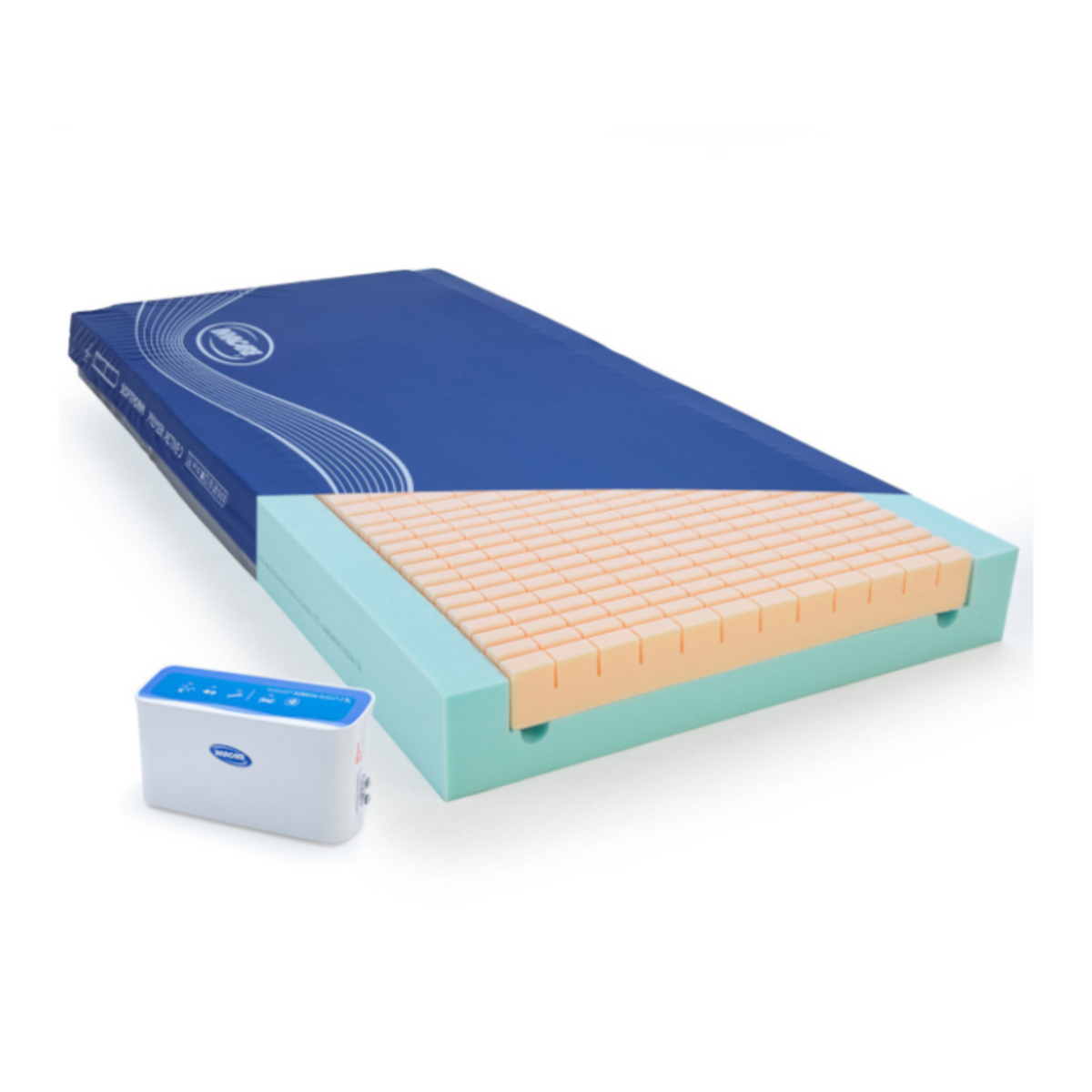 Invacare | Softform Premier Active Care Mattress &amp; Rx Pump Mattress Clinically Proven Static and Dynamic Solution for Very High-Risk Patients inner view