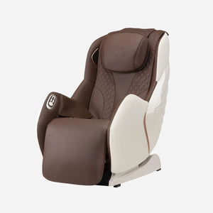 Front oblique view Espresso Ogawa MySofa Luxe Designer 2D Massage Chair Zero Gravity, Swing Mode, and Bluetooth Speakers Full Body Massage Machine