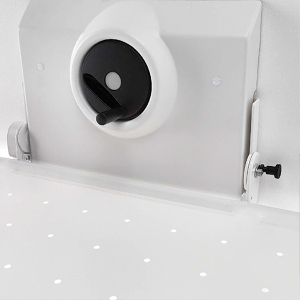 manual wind height adjust on the Prism Medical | Freeway Manual Height Adjustable Shower Stretcher 