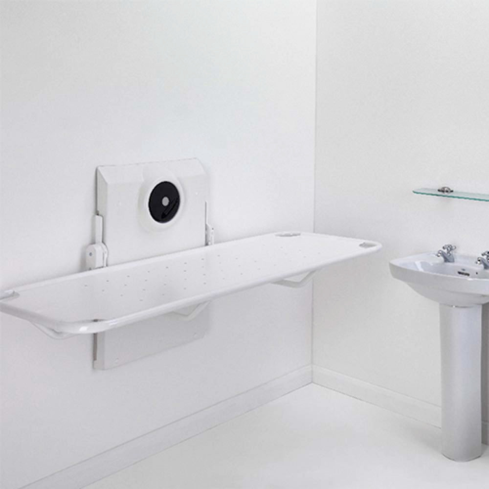 Prism Medical | Freeway Manual Height Adjustable Shower Stretcher | Wall Mounted for Carers 