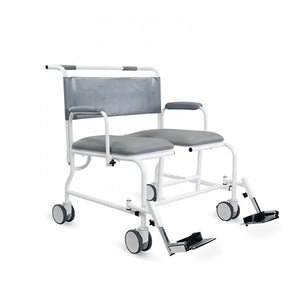 Prism Medical Freeway T100 Bariatric Shower Chair. Modular Wheeled Commode. Attendant Propelled