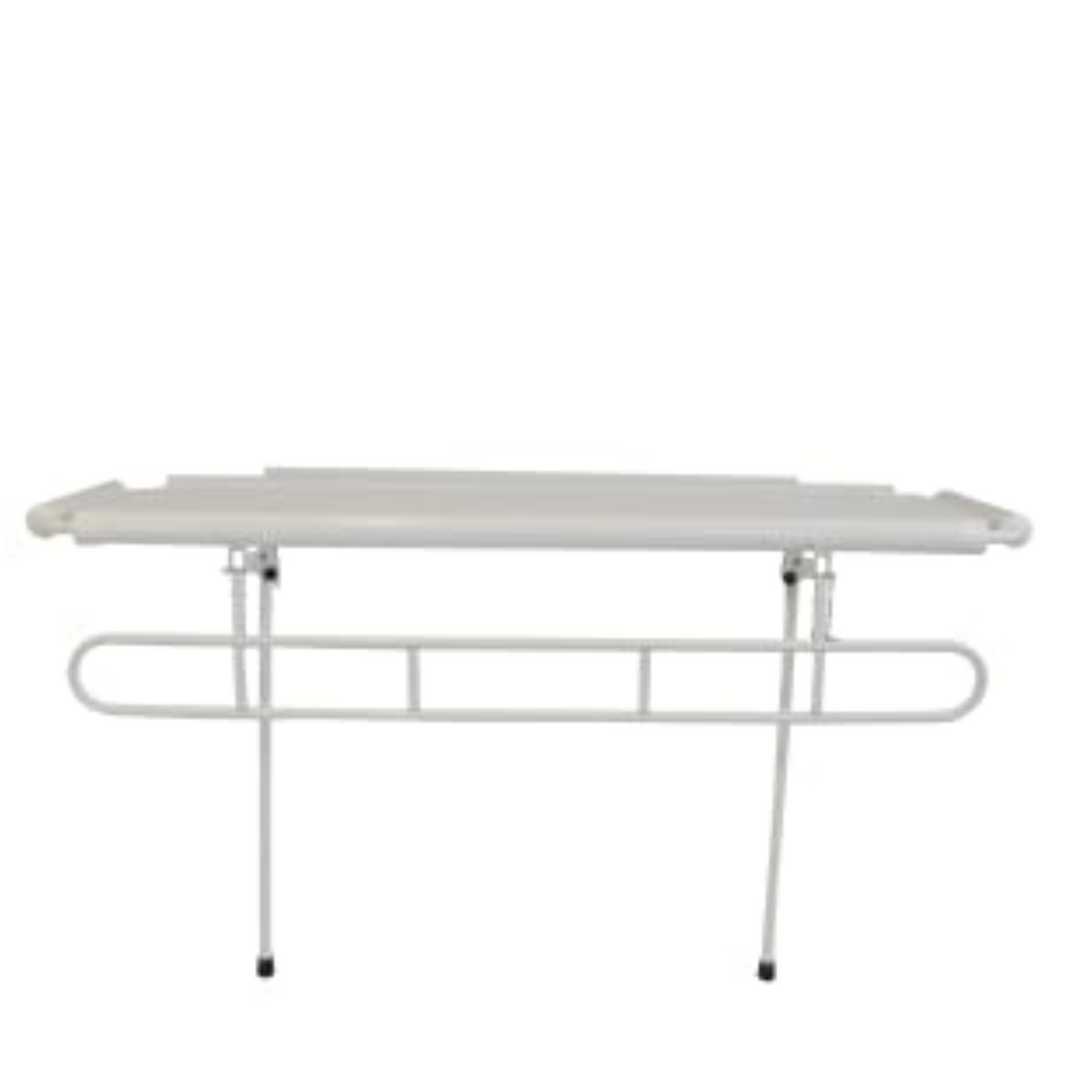 Prism Medical  Enhanced Comfort and Safety Freeway Wall Mounted Shower Stretcher with Padded Roll Edge stand view