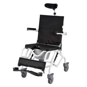 Prism Medical | Mackworth M80 Tilt-in-Space Shower/Commode Chair for Enhanced Comfort and Mobility front view