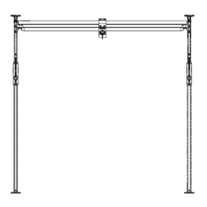 Prism Medical | rism Pressure Fit Gantry. A Space-Efficient Solution for Patient Lifting Lightweight, Sturdy, and Tool-Free Assembly front view