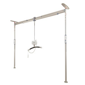 Prism Medical | rism Pressure Fit Gantry. A Space-Efficient Solution for Patient Lifting Lightweight, Sturdy, and Tool-Free Assembly side view