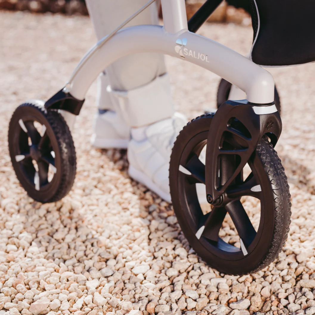 Rollz | Saljol Allround Rollator A Stylish and Versatile Off-Roader with Superior Maneuverability wheels close view