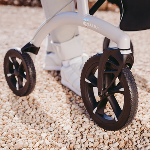 Rollz | Saljol Allround Rollator A Stylish and Versatile Off-Roader with Superior Maneuverability wheels close view