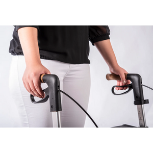 Rollz | Saljol Carbon Rollator Ideal for All Terrains, Easy Maneuverability, and Comfortable Seating Your Perfect Lightweight Companion handles view