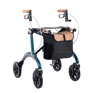 Rollz | Saljol Carbon Rollator Ideal for All Terrains, Easy Maneuverability, and Comfortable Seating Your Perfect Lightweight Companion Midnight Blue