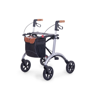 Rollz | Saljol Carbon Rollator Ideal for All Terrains, Easy Maneuverability, and Comfortable Seating Your Perfect Lightweight Companion Star Silver