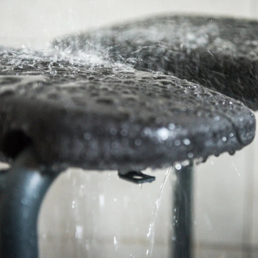 Saljol | Spa Anthracite Shower Stool Shower Safely and Stylishly | Independence and Comfort in Your Bathroom Experience close view