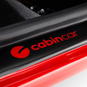 Scooterpac Cabin Car Mk2 Plus Mobility Scooter with Airbubbl Air Purifier close up of logo