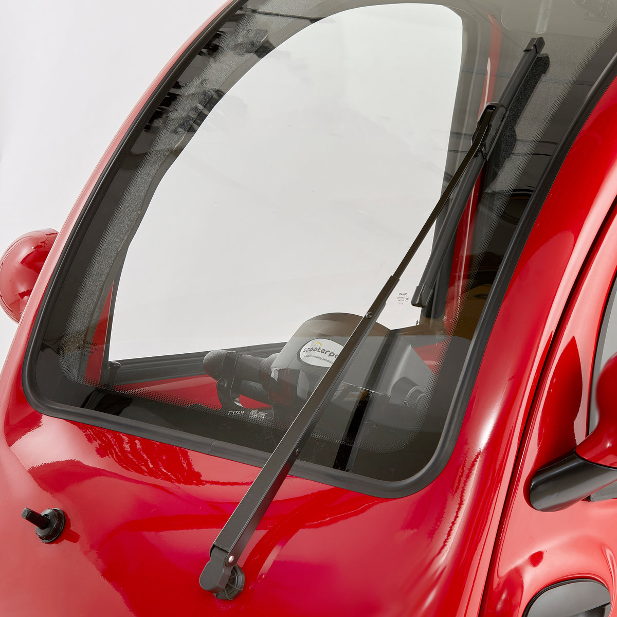 Scooterpac Cabin Car Mk2 Plus Mobility Scooter with Airbubbl Air Purifier windscreen wiper