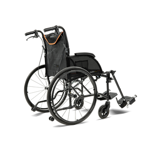 Scooterpac |  Revolutionize Your Mobility with the Feather Propel Folding Wheelchair back side view