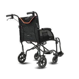 Scooterpac |  Revolutionize Your Mobility with the Feather Transit Folding Wheelchair  side view