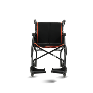 Scooterpac |  Revolutionize Your Mobility with the Feather Transit Folding Wheelchair  front view