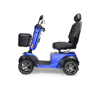 Blue Scooterpac Ignite Mini 8 MPH Electric Mobility Scooter. 35 Mile Range. Heated Seat. Compact Personal Mobility Solution profile