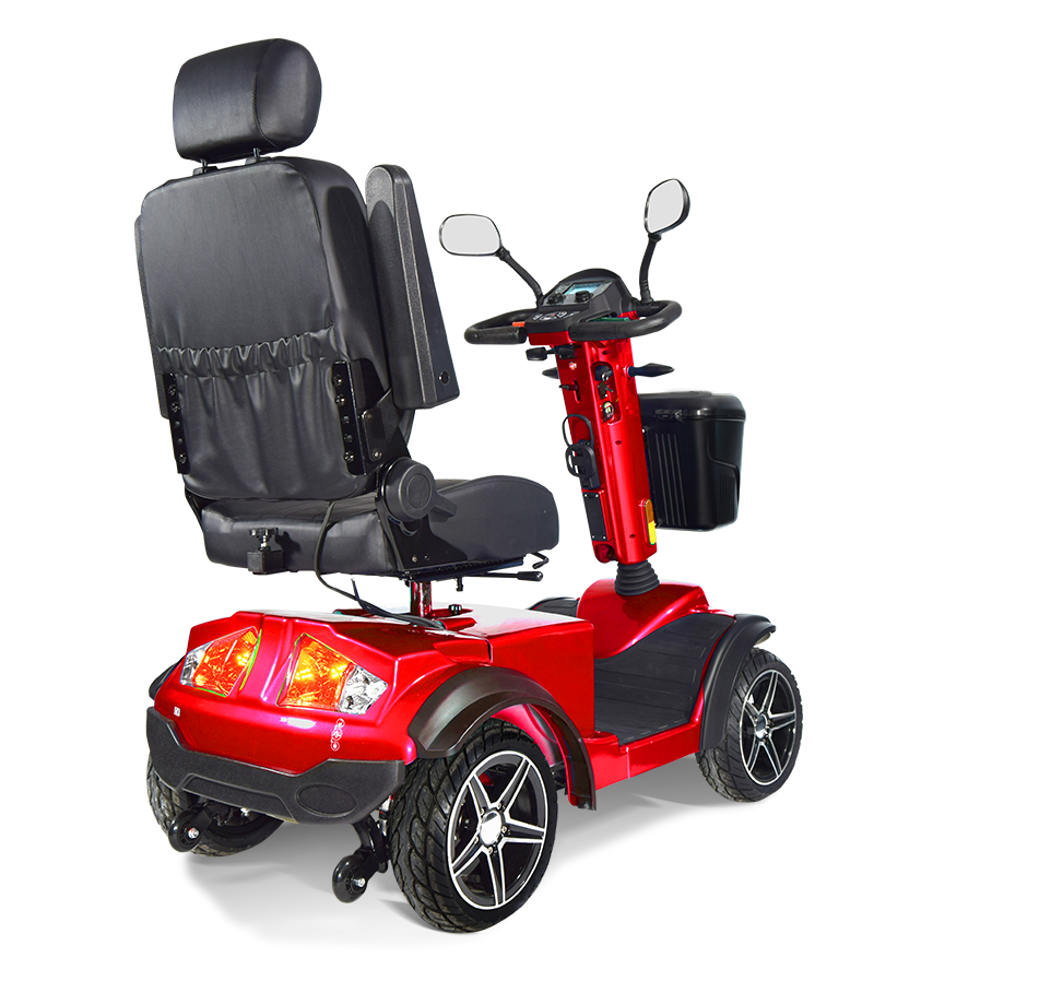 Scooterpac Ignite Mini 8 MPH Mobility Scooter Your Ticket to Supreme Comfort and Confidence on the Road Ultimate Personal Mobility Solution red rear