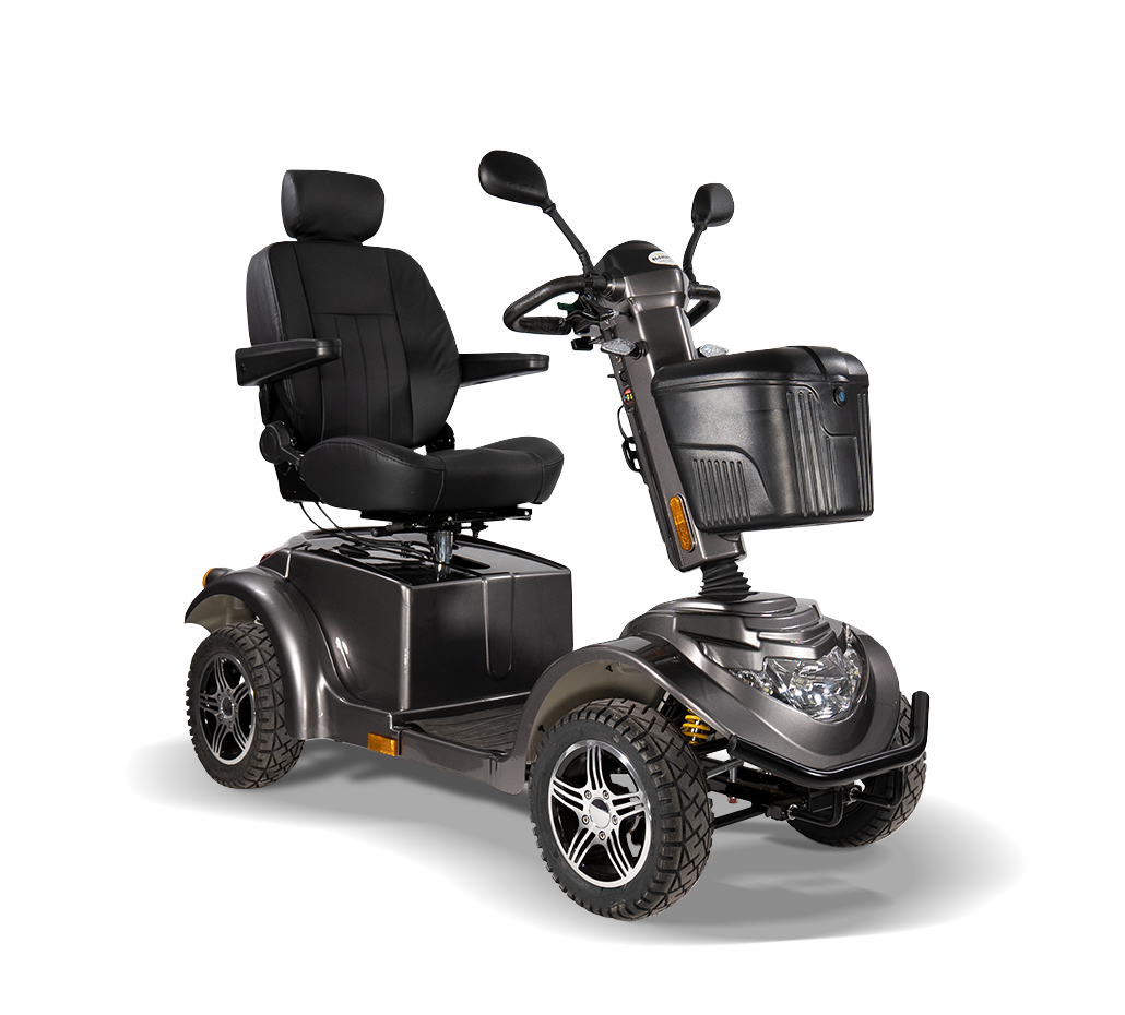 Grey Scooterpac Ignite 8mph Electric Mobility Scooter 40 Mile Range