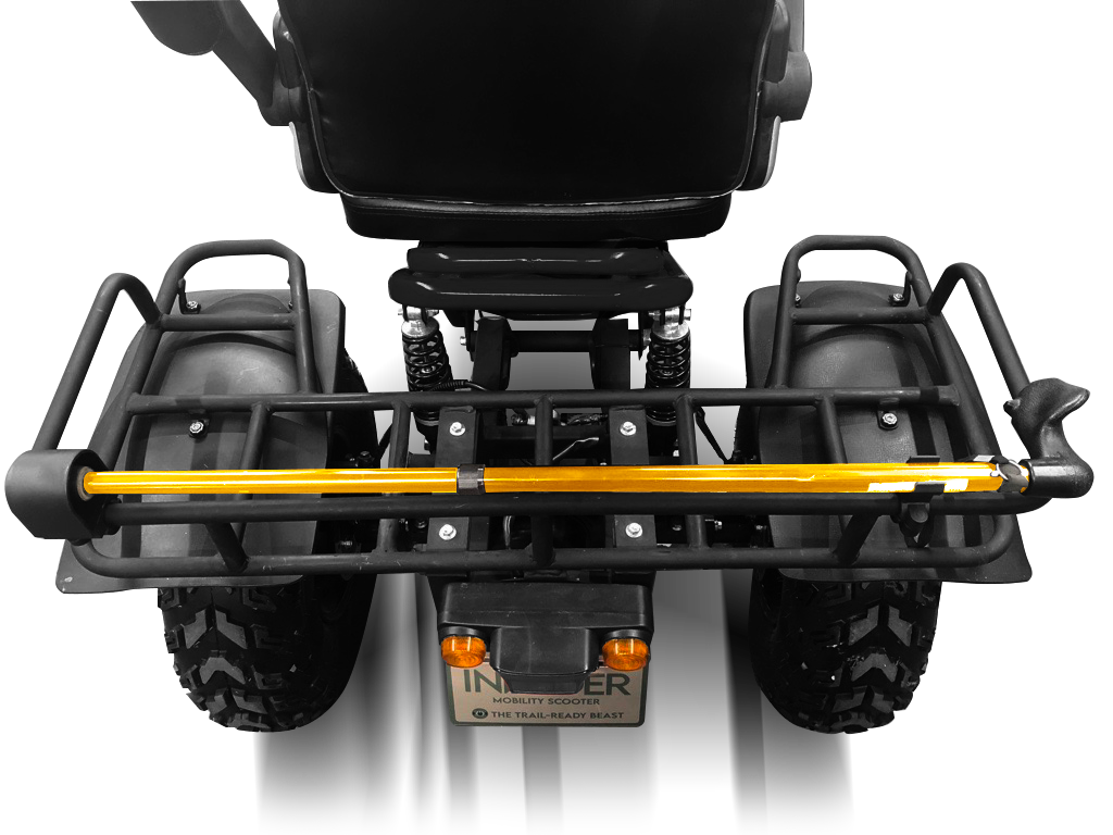 Scooterpac | Invader Off Road 16mph Electric Mobility Scooter 30 Mile range, walking stick holder