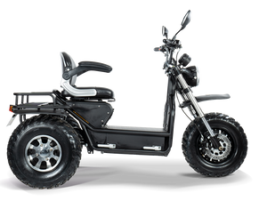 Scooterpac | Invader Off Road 16mph Electric Mobility Scooter 30 Mile range, Harley Davidson black colour